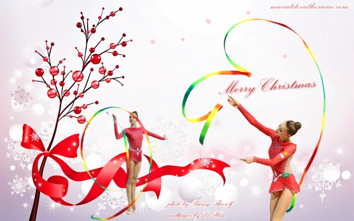 Maria Titova the Swan-Wall-Merry Christmas